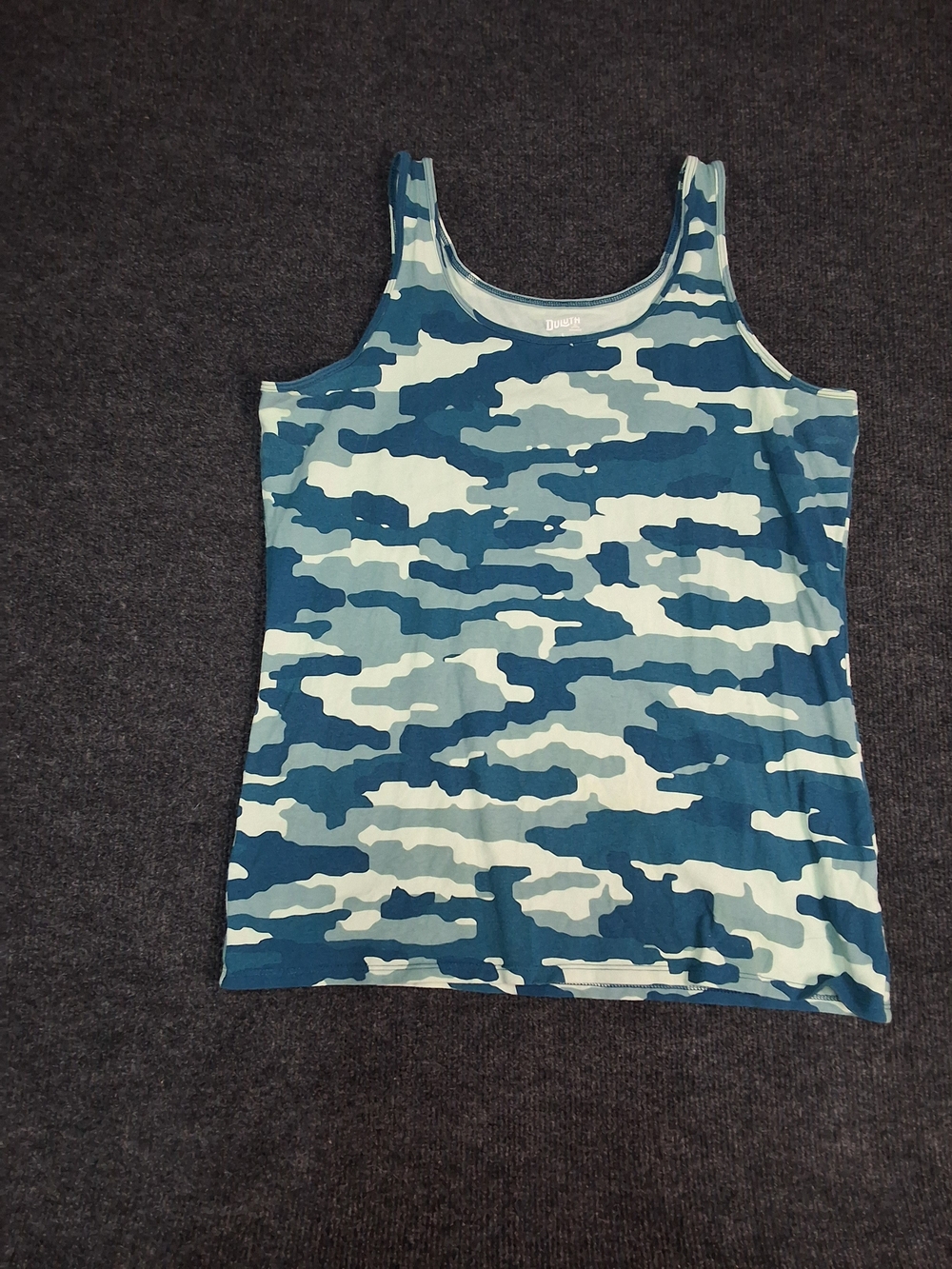 Duluth Trading Co Blue Camo Tank Top